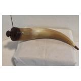 Traditional Hand Carved Black Powder Horn
