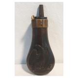 Colt Brass Powder Flask with Raised Eagle