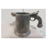 Vintage Wilton Armetale Pewter Pistol Noggin Mug