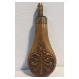 AmericanFlask Brass Powder Flask with Raised Shell