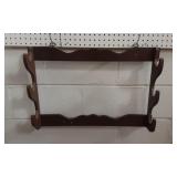 Beautiful Three-Tier Wall Mount Wooden Rifle Rack
