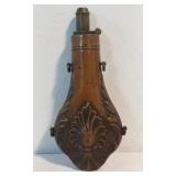 Spanish/Portuguese Violin-Shape Brass Powder Flask