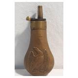 Colt Brass Powder Flask with Raised Eagle