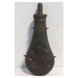 Collectible Brass Powder Flask with Bush Motiff