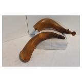 Traditional Hand Carved Black Powder Horns