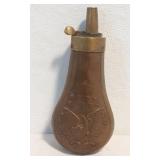 Colt Brass Powder Flask with Raised Eagle