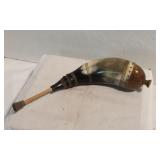 Traditional Hand Carved Small Black Powder Horn