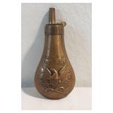 Colt Brass Powder Flask with Raised Eagle