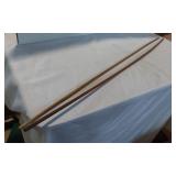 2 Assorted 50-inch Wooden Ramrods with Metal Tips