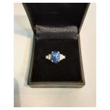 14k Linde Star Sapphire & Diamond Ring