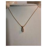 1/5 Carat Marquise Diamond Pendant Necklace