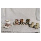 Vintage Red Toile Cream Pitcher and plate and more