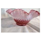 Fenton Cranberry Glass serving bowl