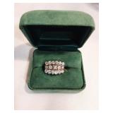 Beatutiful Triple Row Diamond Cocktail Ring