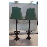 Set of Two 31-inch h. Metal Urn Style Table Lamps