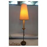 Vintage 36-inch Brass & Marble Table Lamp
