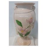 Collectible Hull Art Pink Floral Pedestal Urn Vase