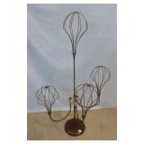 Vintage Four Wig Metal Floor Stand