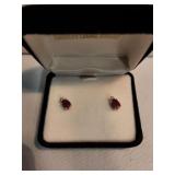 14k Oval Pink Tourmaline with Diamond Earrings