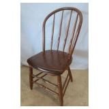 Antique Windsor Style Bow Back Seat Side Chair