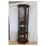 Beautiful Mirrored Back Lighted Curio Cabinet