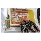 Cat litter box and slippers