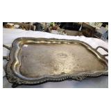 Silver plated over copper tea set