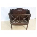 Ferguson Brothers Mahogany Wood Magazine Rack