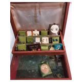 Vintage Jewelry Box with Vintage Earrings