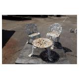 Antique French Style 3-Piece Cast Iron Garden Set