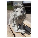Beautiful Standing Leo Lion Concrete Sculpture