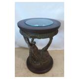 1980s Maitland Smith Palm Tree & Monkey Side Table