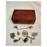 "Mother" Cedar Jewelry Box with Contents