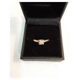 1/11 Carat Diamond Ring on 14k Gold