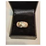 14k Two-Tone Heart & Arrow Band