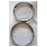 2 headlight bezels 7 in h Harley