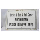 Hockey & Bat & Ball Games Sign