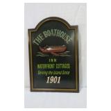 The Boathouse Wooden Sign
