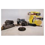 Sanding equipment and discs.