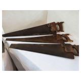 Vintage Wooden Handled Saws