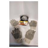 Knee pads. 4 pairs of gloves