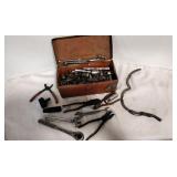 Tool box and Assorted tools.