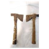 2 rusty hatchets