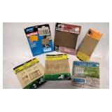 Assortment of Sandpaper and Air conditioner cover.