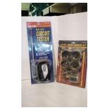 Circuit tester and 20PC. Drum sanding kit.