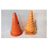 12 traffic cones 12inch tall.