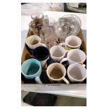 Glasses and coffee cups