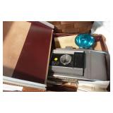 Picnic Basket, Vintage Polaroid cameras