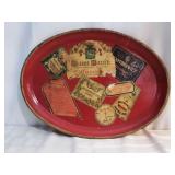 Vintage Serving Tray with Labels