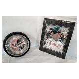 Dale Earnhardt Jr clock and picture.
